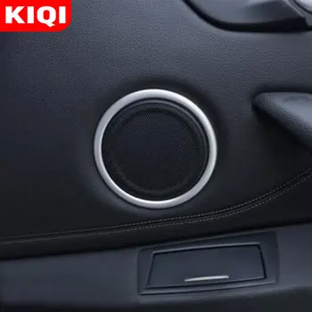 KIQI 4 бр./компл. Покриване на Динамиката на Предната и Задната Врата на Колата, Инсталационен Пръстен, Покритие от Неръждаема Стомана, Сребрист Цвят за BMW X1 F48 2016-2021, Оформление на автомобили
