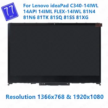 14,0-инчов LCD дисплей С touch Screen Digitizer В събирането На Lenovo IdeaPad C340-14IWL 14API 14IML FLEX-14IWL 81N4 81N6 81TK 81SQ 81SS 81XG