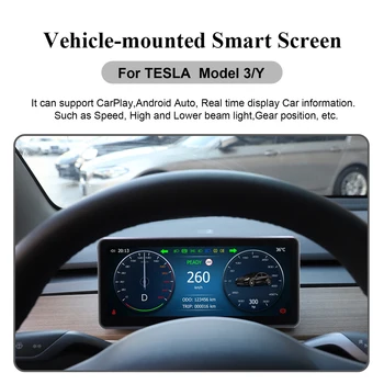 8,8-инчов Автомобили LCD табло за Tesla Model 3 Y HUD-Head Up Display, Централна Конзола Поддръжка на Уреди за Безжична CarPlay Android Auto
