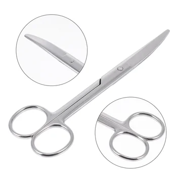1 бр. Стомические ножици от неръждаема стомана, 14 см, практични тъпи ножици (сребро)