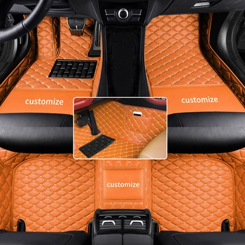 Автомобилни постелки на пода, пълен комплект 
 За Acura TSX 2005-2013, Изтривалки по поръчка за автомобил с джобове, интериорни Аксесоари, Автомобилни постелки