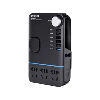 Авто 200 W инвертор от 12 v/24 до 220v захранване за запалка Инверторен адаптера със зарядното устройство QC 3.0 ОТ 5 USB Бързо зареждане