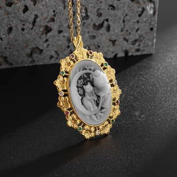 Класически Романтичен Цвете на Богинята на Кръста на Розата Медальон с релефна Дамски парти Вечеря Бижута Подарък на Едро