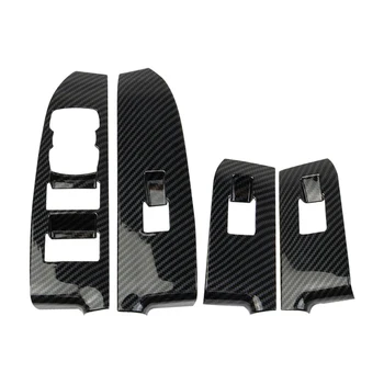 4 Опаковки за Ford Maverick 2022 ABS, изработени от въглеродни влакна, рамката на прозорец лифт, преминете панели, аксесоари за довършителни работи Само с лявата ръка