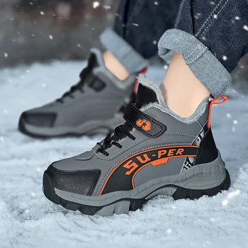Зимни обувки за мъже; Мъжки ежедневни обувки; Спортни обувки на платформа-високи Кожени обувки; модни и ежедневни защитни обувки с кръгло бомбе;