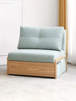 Единична текстилен разтегателен диван Проста модерен малък апартамент с двойна употреба, богат на функции прибиращ се сгъва легло