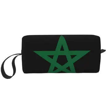 Скъпа чанта за тоалетни принадлежности с флага Мароко, дамски Марокански Гордата патриотическая косметичка, козметични чанти за съхранение на козметика, калъф за набиране Dopp