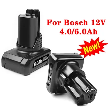 Нова Литиева батерия Bosch 12V 4000/6000mah, за Акумулаторни Електроинструменти на Bosch BAT411 BAT420 GBA Сменяеми Литиево-йонна Батерия