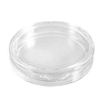 10 бр Малката кръгла прозрачна пластмасова кутия за капсули за монети с 35 мм