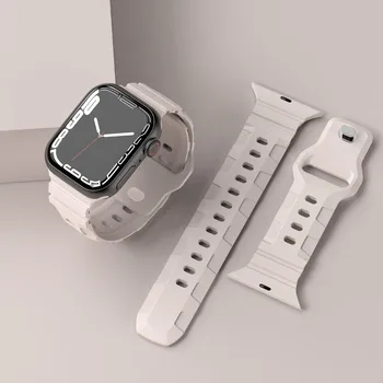 Каишка от каучук за Apple Watch band 49 мм 45 мм 41 мм Силикон гривна 40 мм 44 мм 38 мм 42 мм за iWatch серия 3 5 6 se 7 8 Ultra band