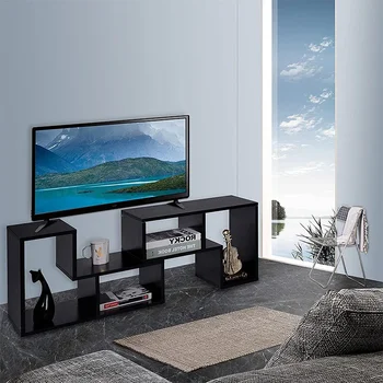 Лесно свързване ТВ-шкаф, Комбинирана стена за хол, Открит шкаф в американския прост стил, поставка за телевизор, география