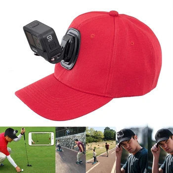 Шапка с прикрепен за камерата, бейзболна шапка за фотоапарати, бейзболна шапка за Gopro, шапка, закрепване за камерата, планина за екшън камери, закрепване за главата