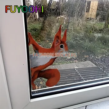 Автомобилни стикери FUYOOHI Домакински стикер на прозореца с беличьим модел за баня, всекидневна, спални, аксесоари за дома