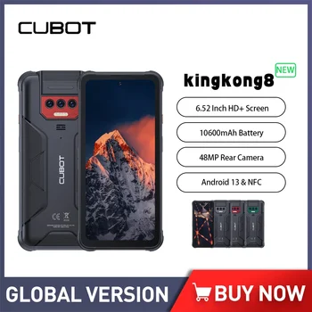 Издръжлив смартфон Cubot KingKong 8 6,52 инча 12 GB оперативна памет (6 + 6 GB) + 256 GB ROM Мобилен телефон 16 MP + 48 Mp 10600 ма Android 13 Мобилен телефон NFC