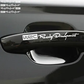 4 x най-новите етикети на дръжката на вратата на колата на WRC, стикер за Skoda Octavia A2 A5 A7 Fabia Rapid Superb Roomster Yeti