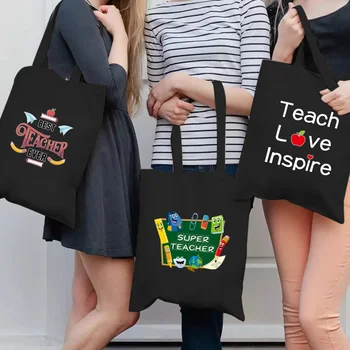 Чанта за пазаруване Y2k Tote Bag Модерна Дамска Чанта Harajuku Kawaii С Принтом Учители, Чанта През рамо, Множество Чанта За Пазаруване, Ежедневни Холщовая чанта