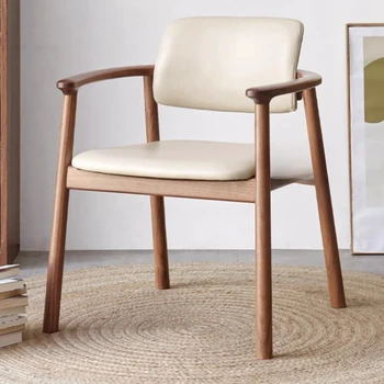 Подлакътник Хотелски обедната стола Nordic Living Room е Модерен Дизайнерски маса за хранене, стол за Офис с дървени шезлонги Salle Manger Мебели за дома RR50DC