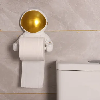 Cartoony държач за тоалетна хартия, Чудесна поставка за салфетки Астронавти, Водоустойчива кутия за съхранение на ролка хартия без перфорация, аксесоари за баня декор