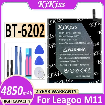 KiKiss Взаимозаменяеми Батерия с Високо Качество 4850mAh BT-6202 Батерия за смартфон LEAGOO M11 + Проследяване + Инструменти
