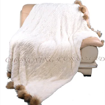 CX-D-108 Обичай възли одеяла естествен цвят на кожа заек Рекс, одеяла за възрастни за легла ~ Direct ДОСТАВКА