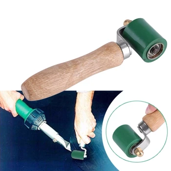 Универсален определяне валяк С удобна дървена дръжка, здрав Ръчен инструмент, предназначен за заваряване на покривни мембрани и tarps.