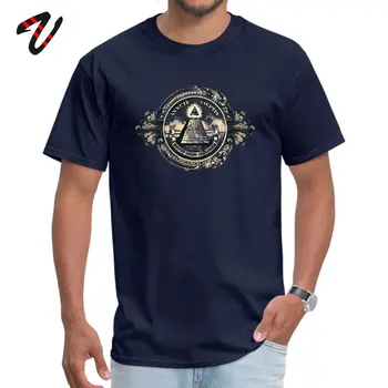 Тениска с кръгло деколте, изработена по поръчка, тениска с къс ръкав Laura Koi Man, тениска с принтом Всевидящего на око, пирамида, долар, масонского бога