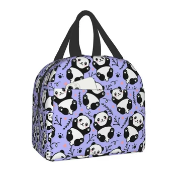 Мультяшная панда Мечка, изолирано чанта за обяд, за къмпинг, за пътуване, Водоустойчив охладител, термос за обяд, Жени, деца, училище, Работа
