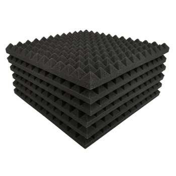 12 опаковки звукоизолирана пяна пирамидална форма, панел за обработка на звукоизоляционных тампони за изолиране на ехото-на бас