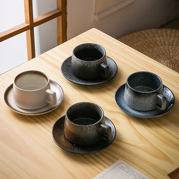 Японската Реколта Керамични Кафеена чаша, Ресторант Домашен Чай, Чаша с блюдцем, Офис Чаша за пиене, Подарък за рожден Ден, Декорация на дома