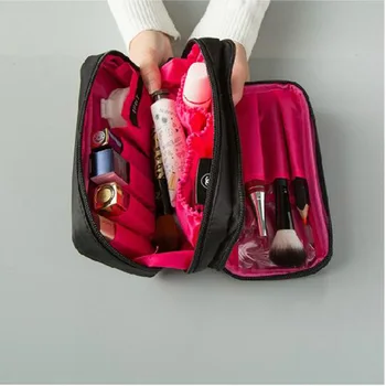 Модни косметичка за жени за съхранение при пътуване, водоустойчив косметичка на двоен цип, чанти за лична хигиена, органайзер за пране