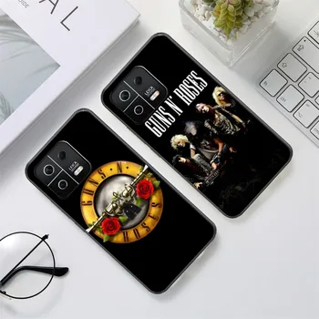 Калъф за мобилен телефон G-Guns N Roses-S За Xiaomi 13 12 11 Redmi Note12 Серия Poco F4 F5 Мек Черен Калъф За вашия телефон