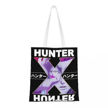 Чанта През рамо Hunter X Hunter Hisoka, Женствена Чанта През Рамо, Скъпа Холщовая Чанта с Голям Капацитет, Сгъваема Чанта-Купувач за една Дама, Плажна