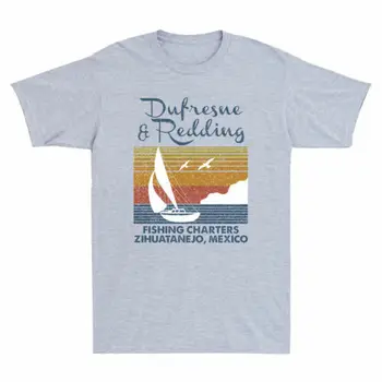 Забавна мъжка тениска Dufresue & Redding Fishing Charters от мексиканския филм 
