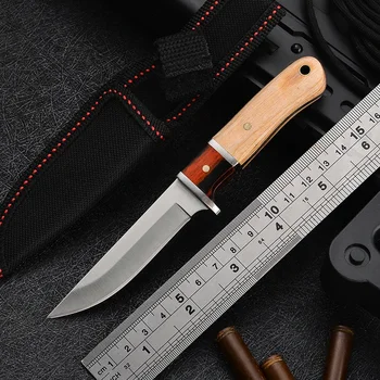 Остър Тактически нож от стомана с висока твърдост, преносим Малък Прав нож за оцеляване в дивата природа, Швейцария мини-армейски нож