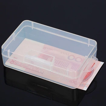 Правоъгълна пластмасова прозрачна кутия за съхранение на бижута части Контейнер за калъф