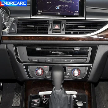 Оформяне на рамката компакт диск Централната конзола на автомобила за Audi A6 C7 2012-2018 LHD отдушник от неръждаема стомана Довършителни вътрешни аксесоари