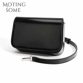 Седельная чанта Motingsome през рамо Луксозна Дамска чанта за през рамото от волска кожа, чанти и портмонета, модни дамски мини-квадратна чанта 2023 година на Издаване, новост