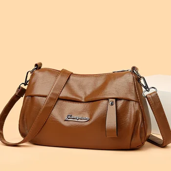 Модни и ежедневни дамски чанта-месинджър, висококачествена чанта през рамо от мека кожа, луксозни дизайнерски дамски портмонета и чанти