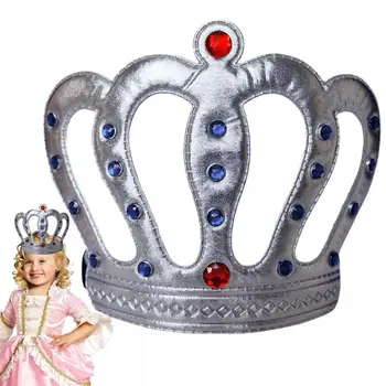 Превръзка на главата King Crown Златна Корона за cosplay King Queen Преносима Crown-Играчка за възрастни, подпори за празниците и фотосесии
