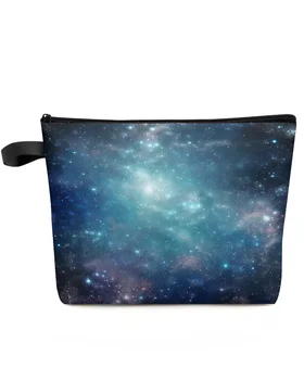 Косметичка Starry Deep Sky Star Galaxy, клатч за шаферките, косметичка за пътуване, косметичка за партита, чанта за червило