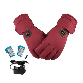 Дамски ръкавици с електрически нагревател, акумулаторна литиево-йонна батерия с капацитет 2600 mah, ръкавици с touch screen, за мотоциклет, скутер, ски, ръкавици с топъл